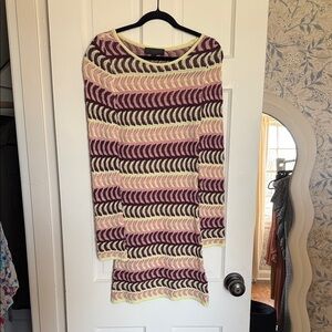 ZARA Striped Wave Knit Beach Cover up Dress - M Missoni inspired